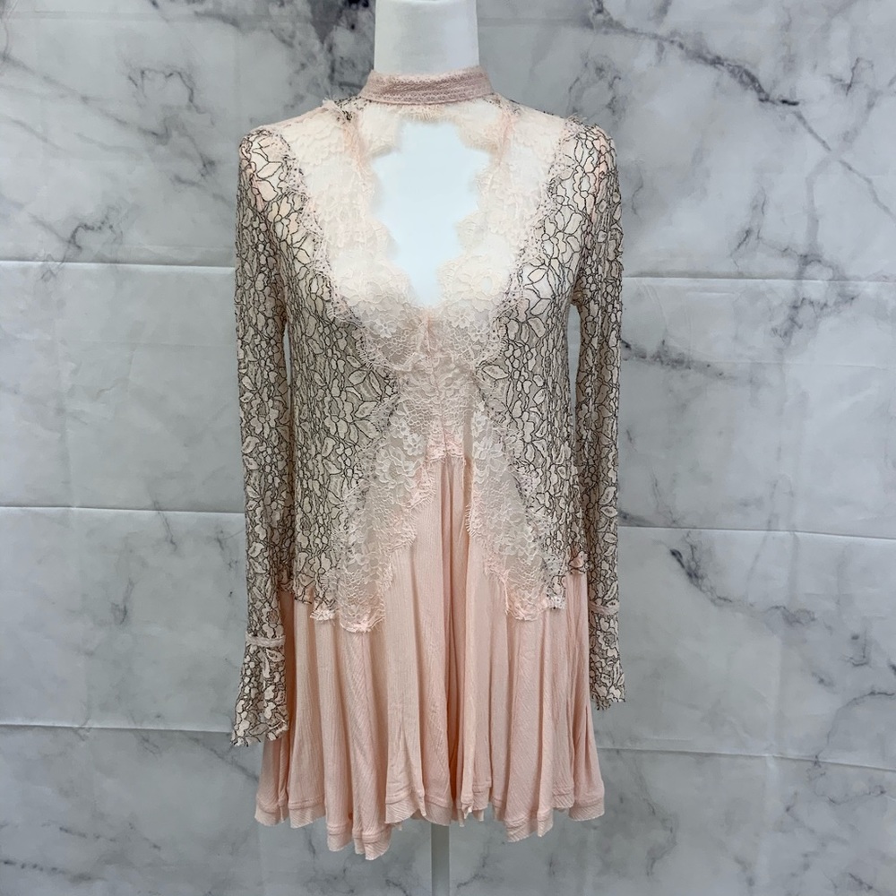 Free People Lace Secret Tunic Mini Dress - Picture 2 of 8